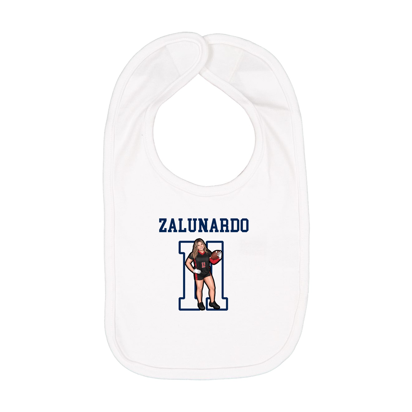 Infant Bib — Shirsey in White