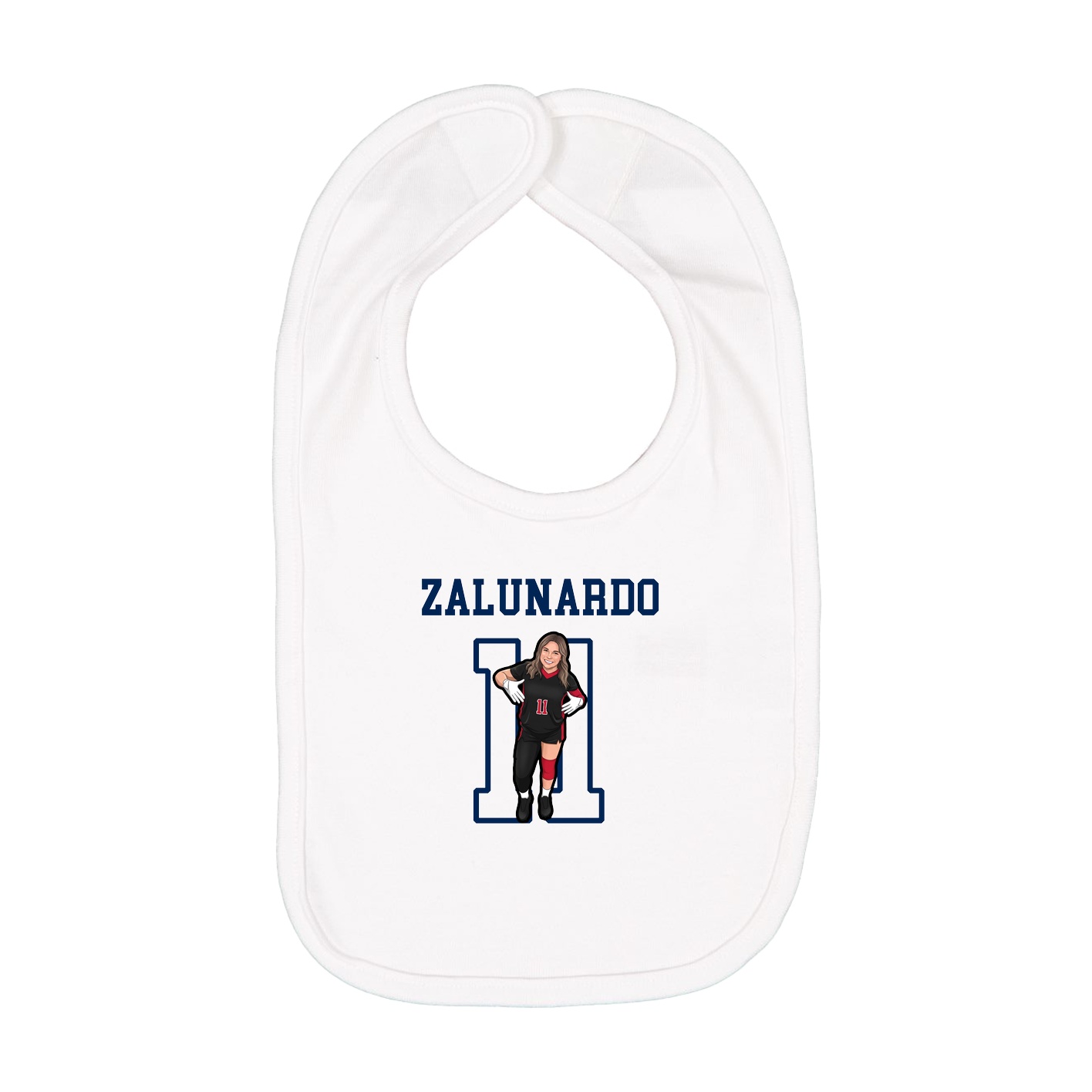 Infant Bib — Shirsey in White