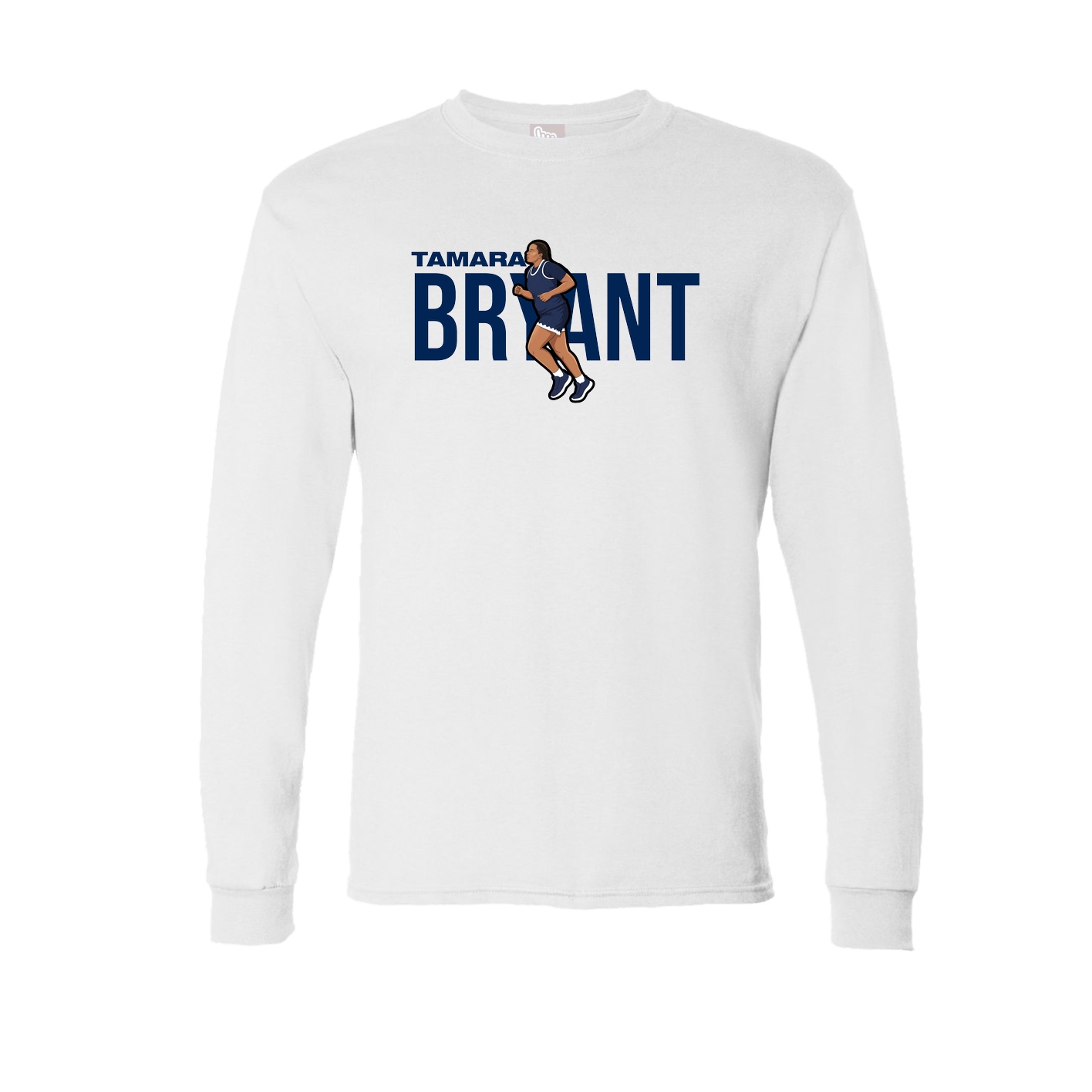 Long Sleeve Tee — Player Name in White
