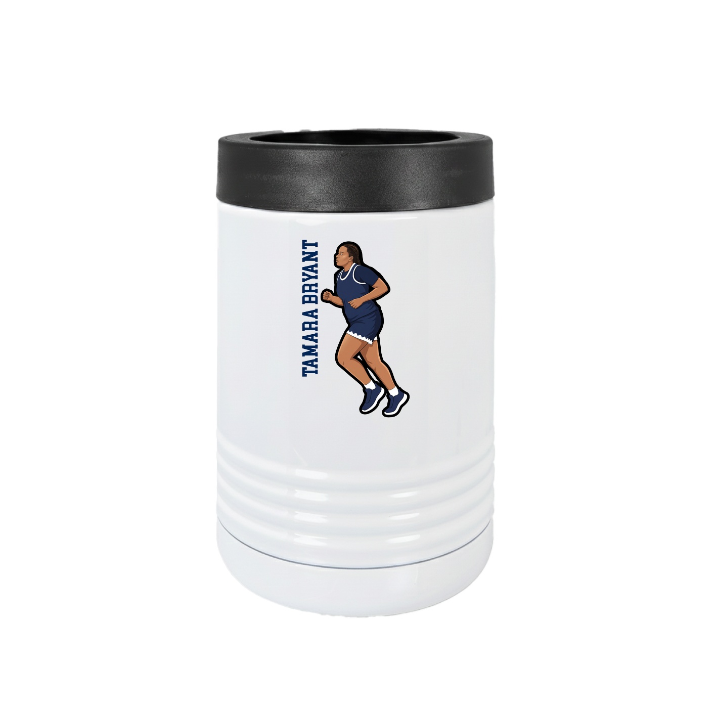 Beverage Holder — Name Vertical in White