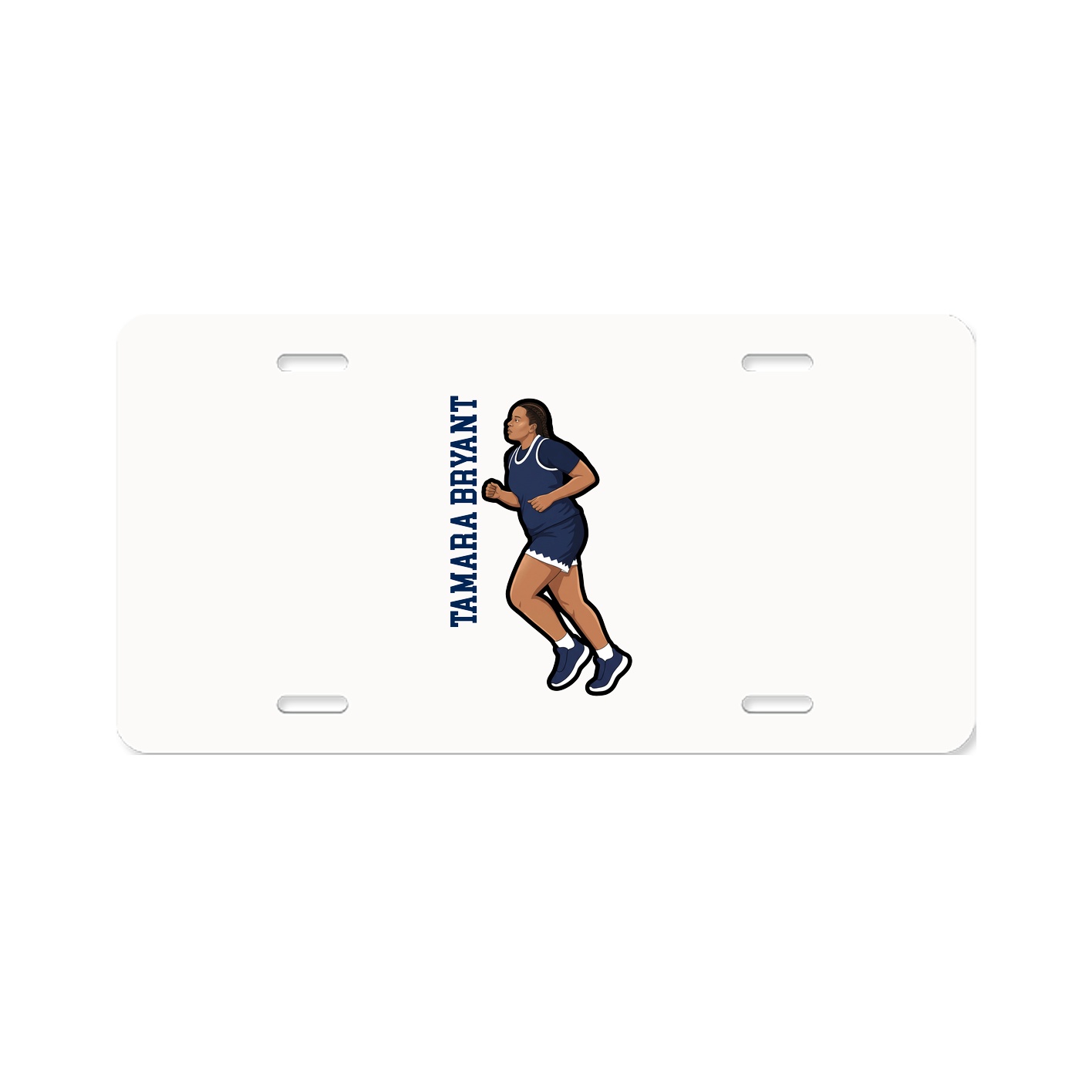 License Plate — Name Vertical in Classic