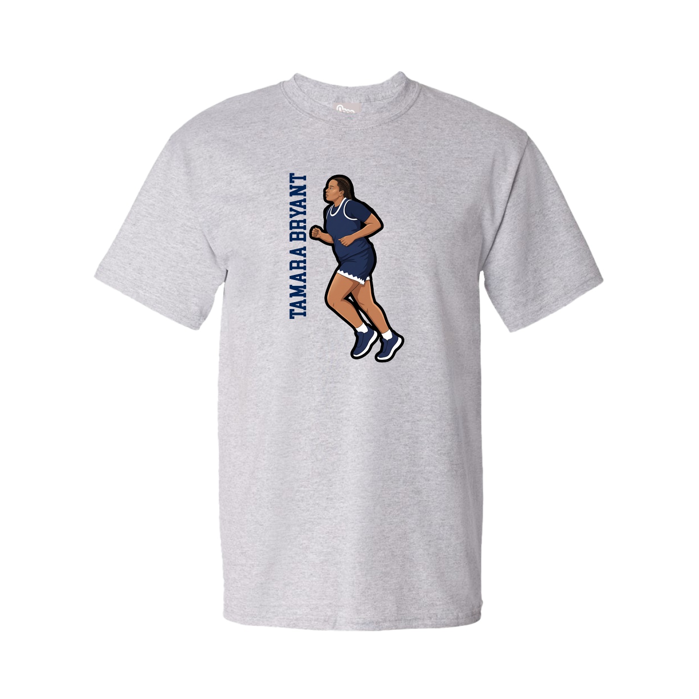 Tee — Name Vertical in Grey