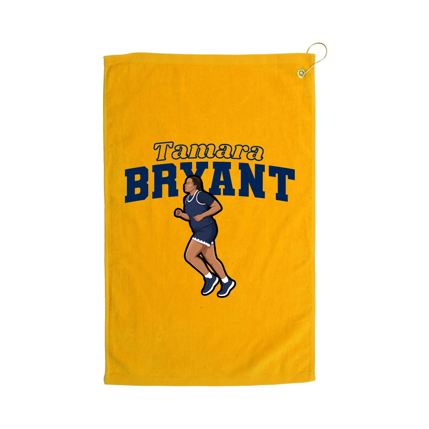 Golf Towel — Name Arch in Gold