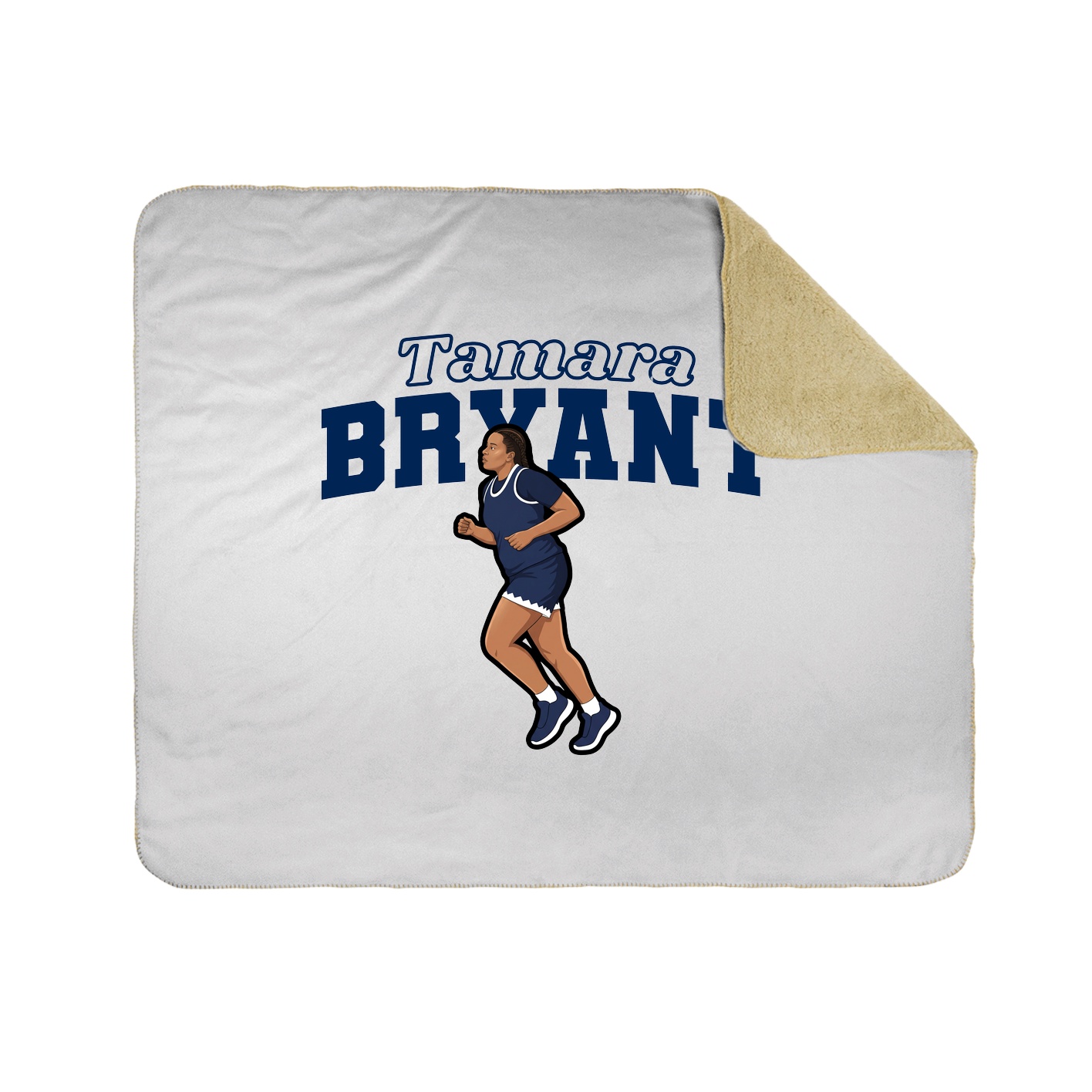 Throw Blanket — Name Arch in White