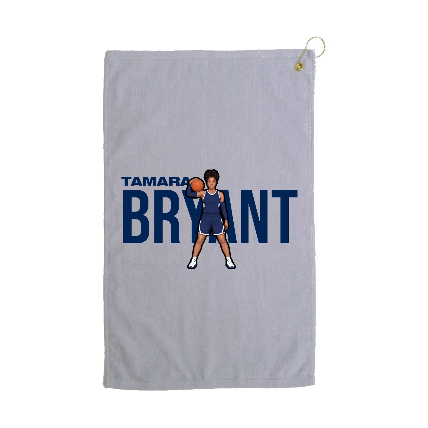 Golf Towel — Player Name in Grey
