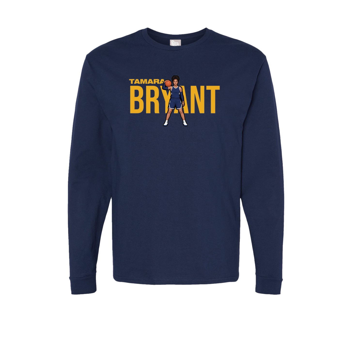 Long Sleeve Tee — Player Name in Navy