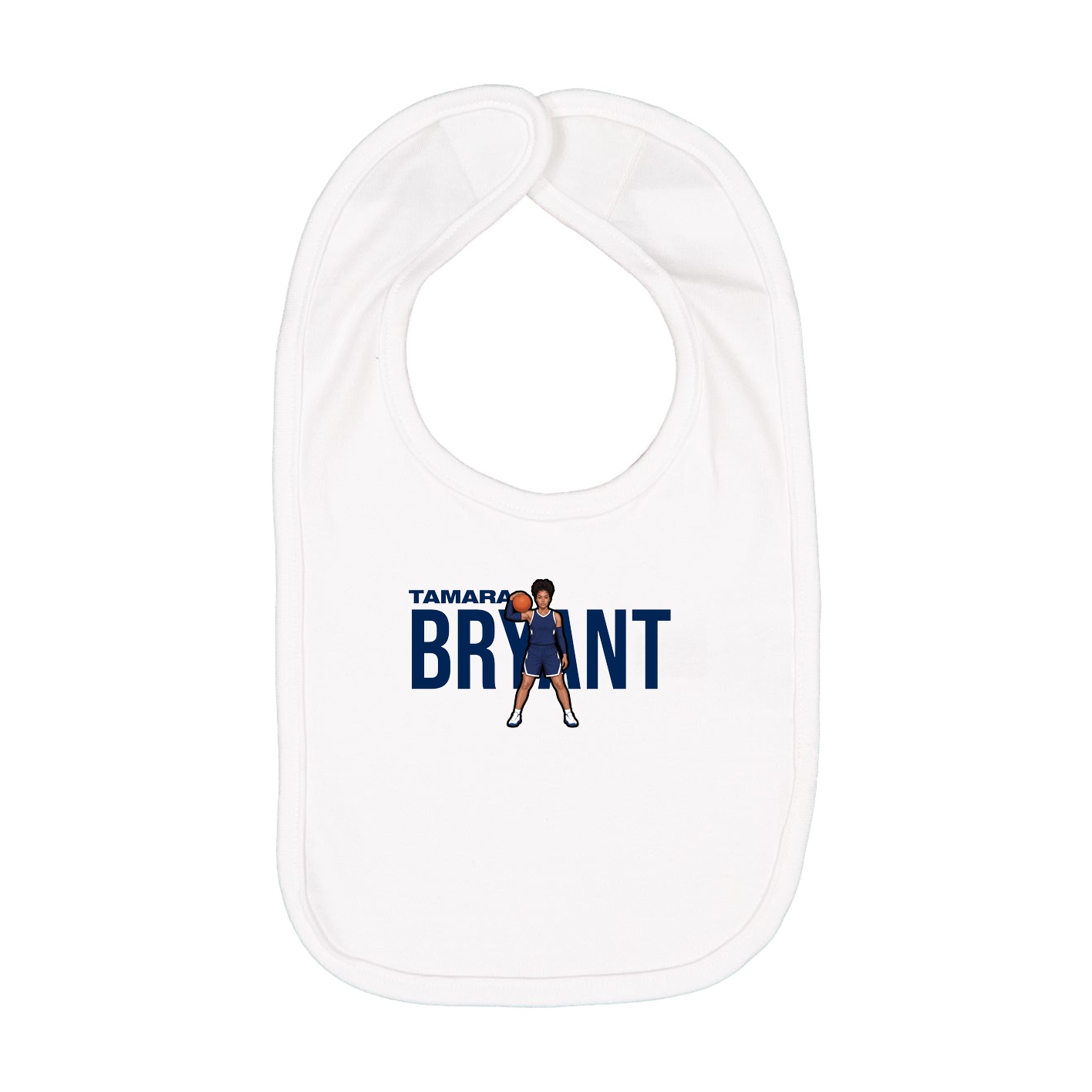 Infant Bib — Player Name in White