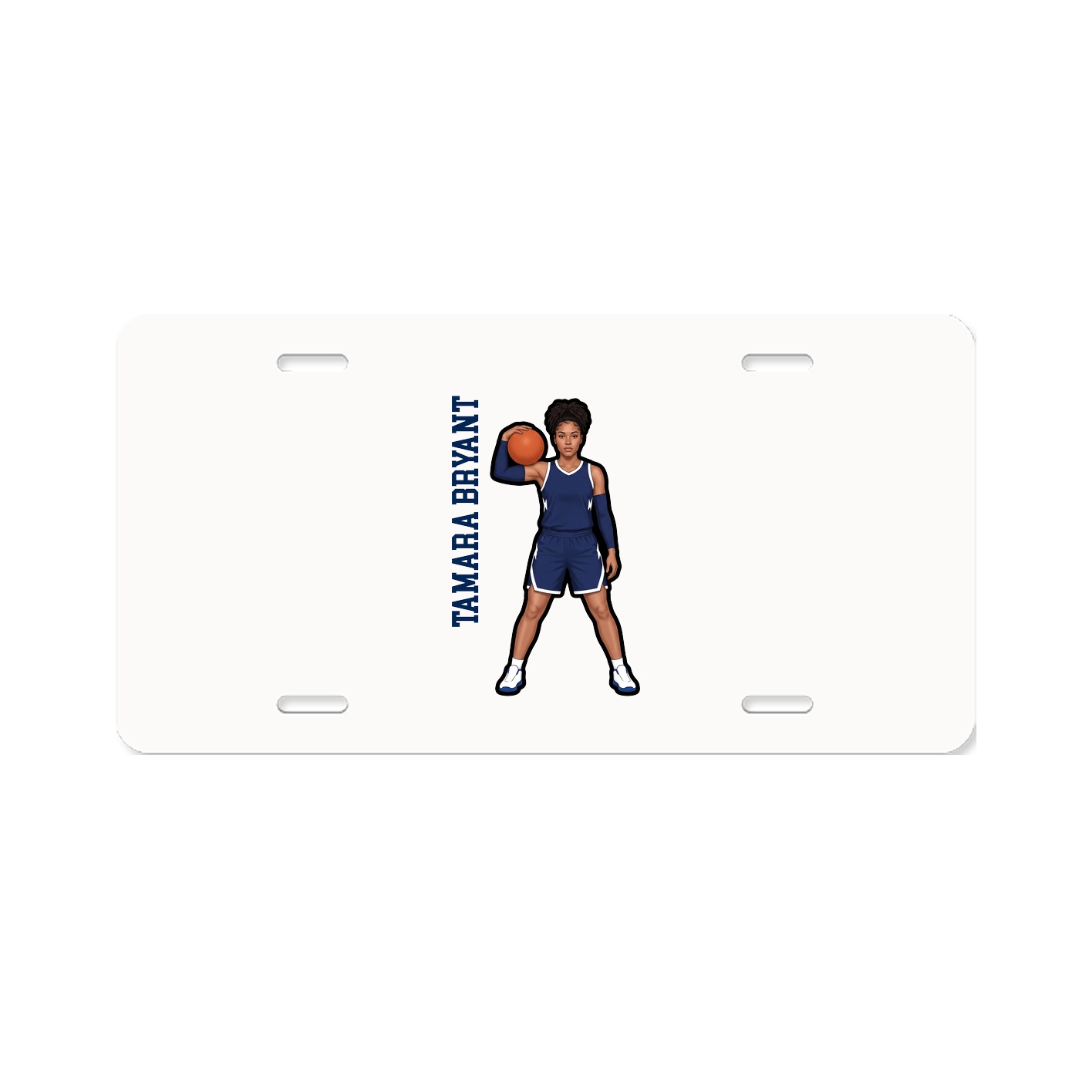 License Plate — Name Vertical in Classic