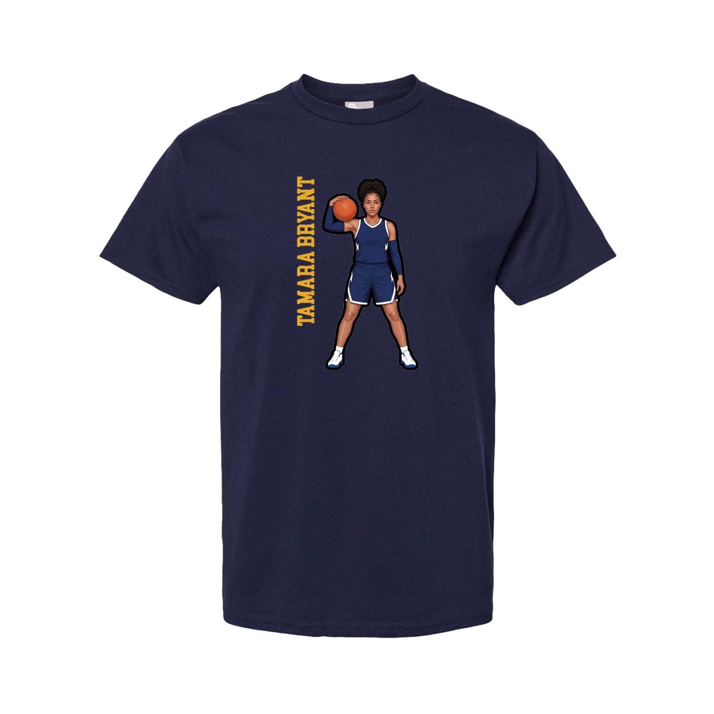 Tee — Name Vertical in Navy