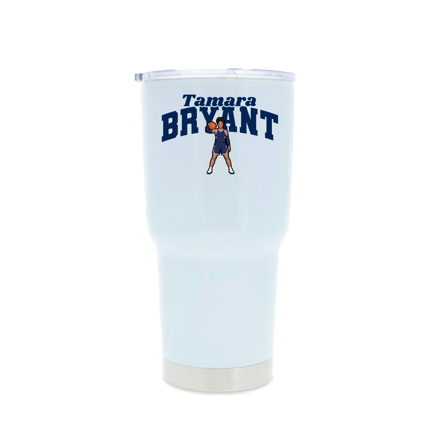 30oz Stainless Steel Tumbler — Signature Arch in White