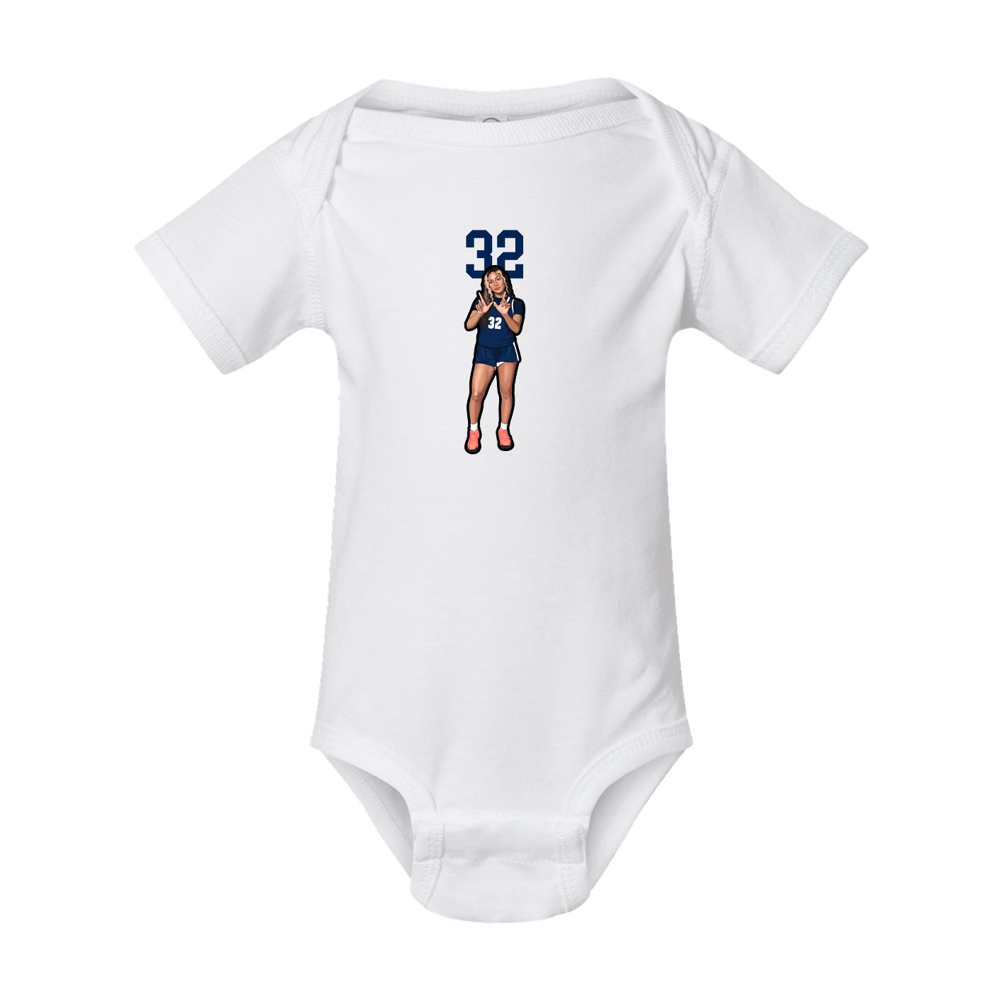 Baby Onesie — Number Top in White