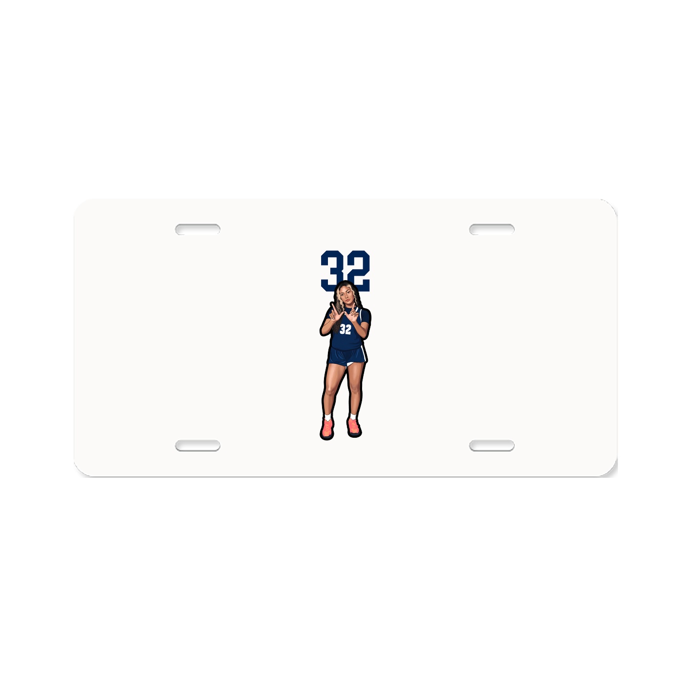 License Plate — Number Top in Classic