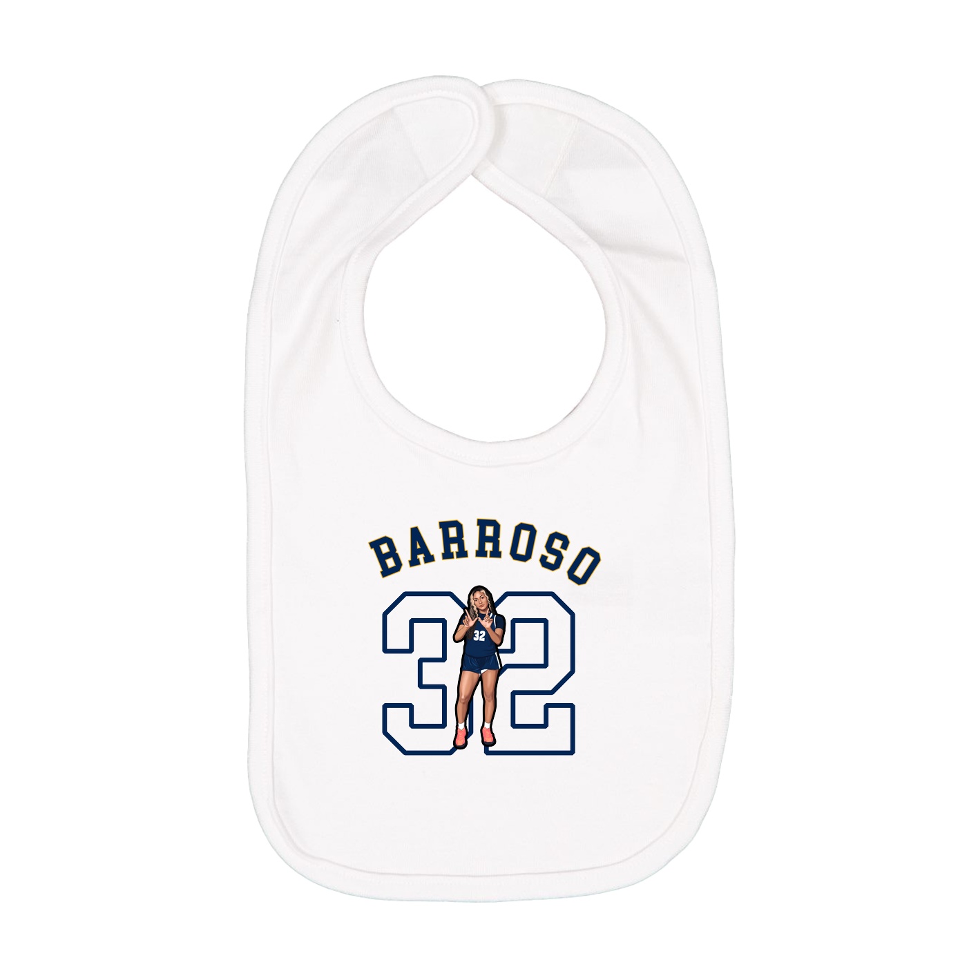 Infant Bib — Shirsey Arch in White