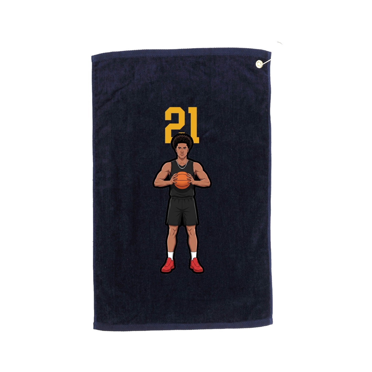 Golf Towel — Number Top in Navy