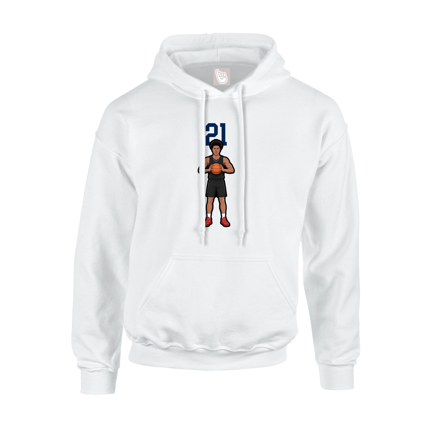 Hoodie — Number Top in White