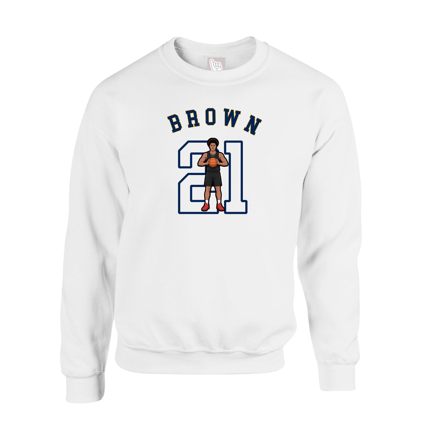 Fleece Crew — Shirsey Arch in White