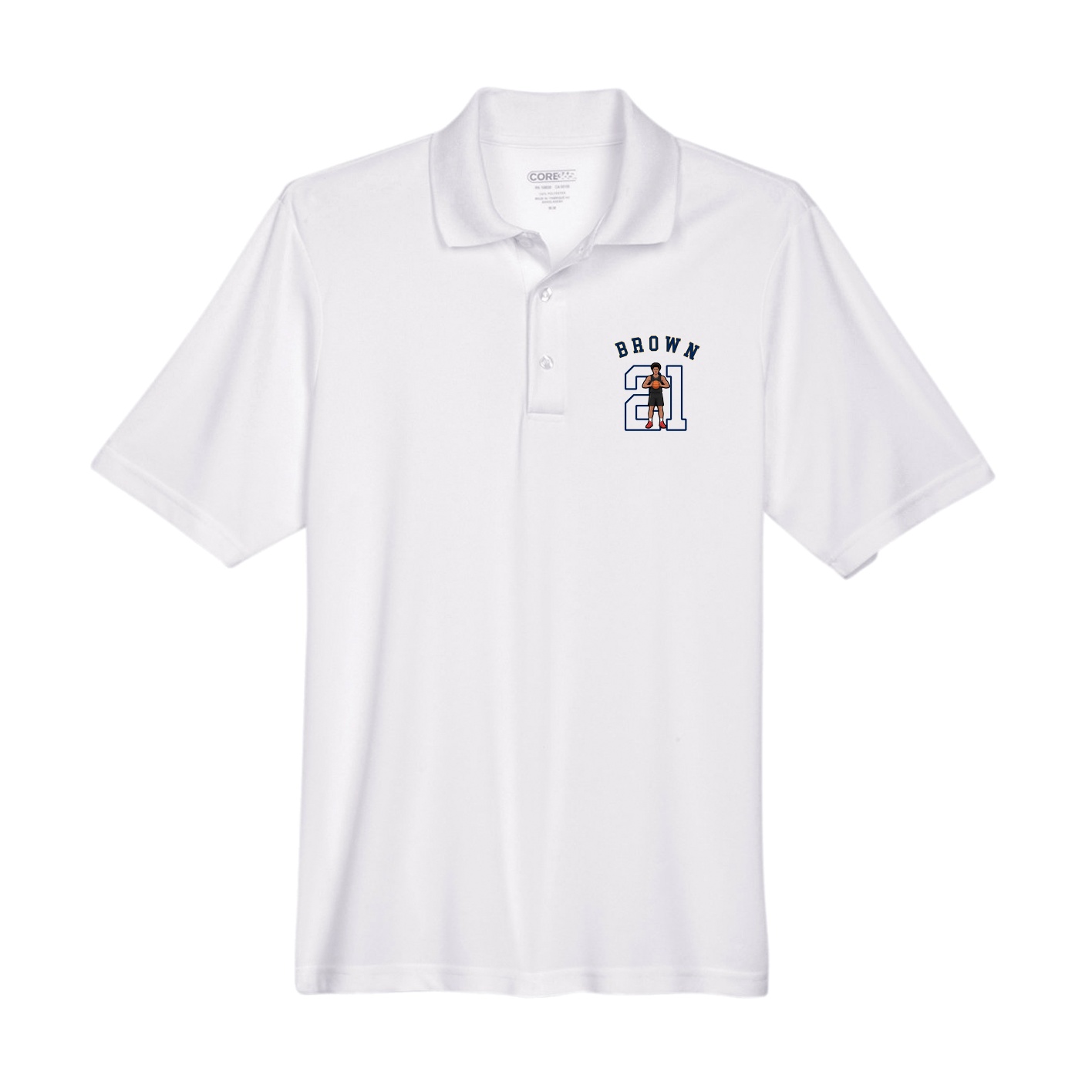 Performance Polo — Shirsey Arch in White