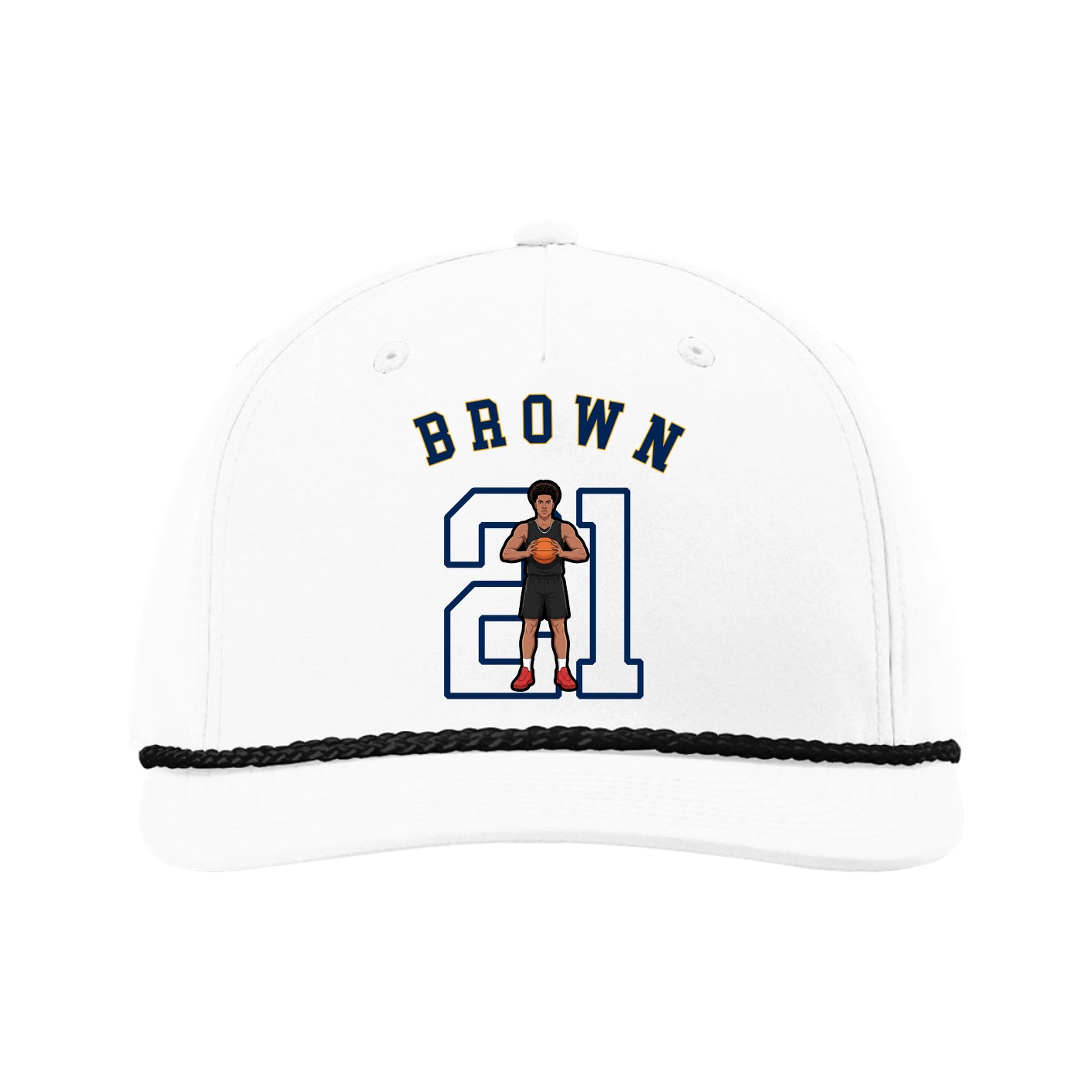 Five-Panel Classic Rope Cap — Shirsey Arch in White