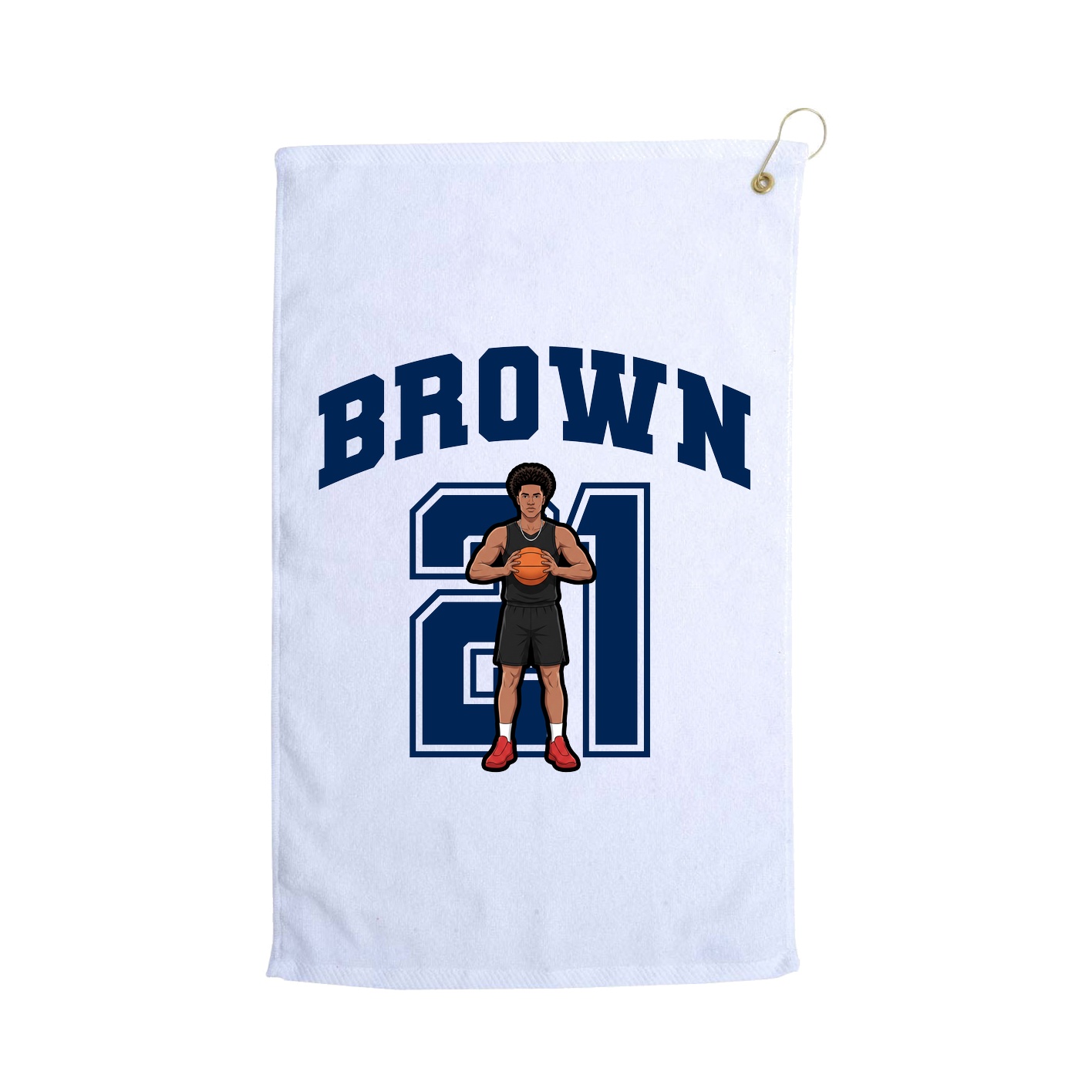 Golf Towel — Number in White