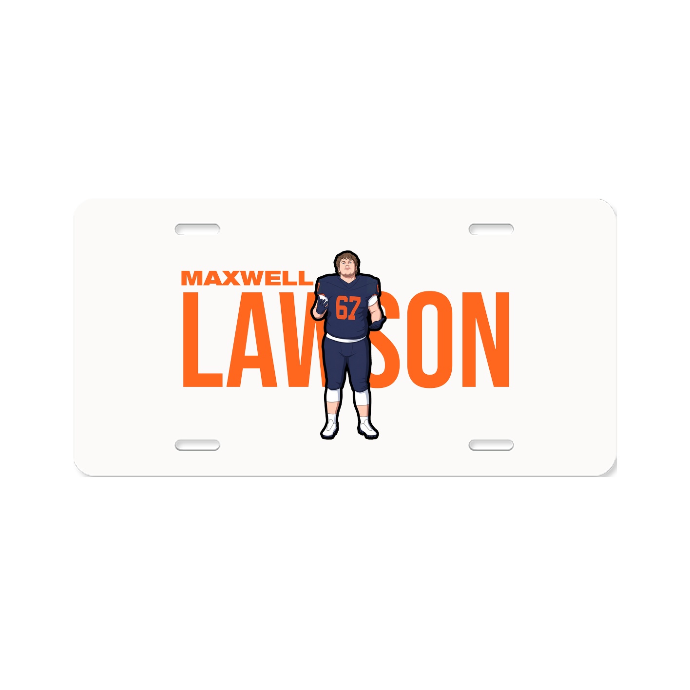 License Plate — Player Name in Classic