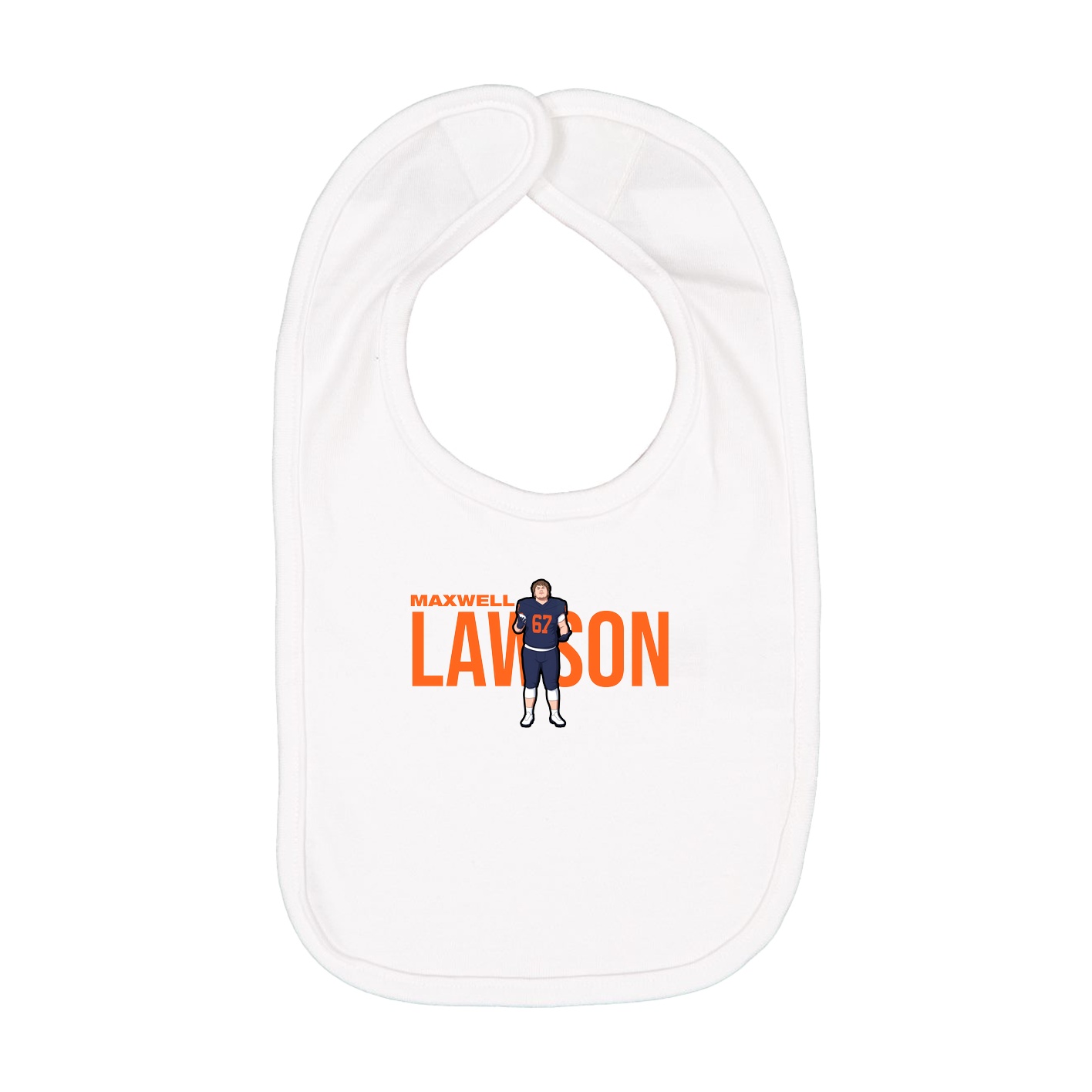 Infant Bib — Player Name in White