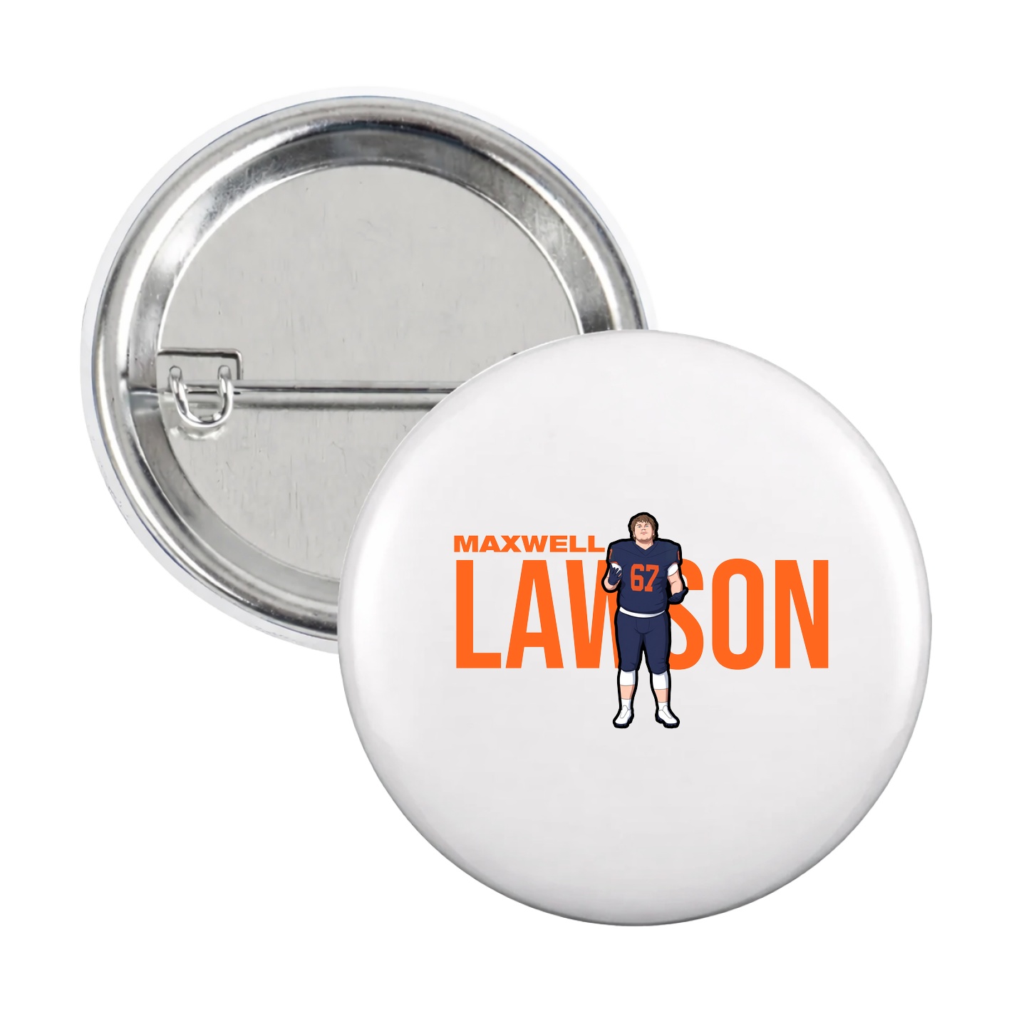 Game Day Button — Player Name in White