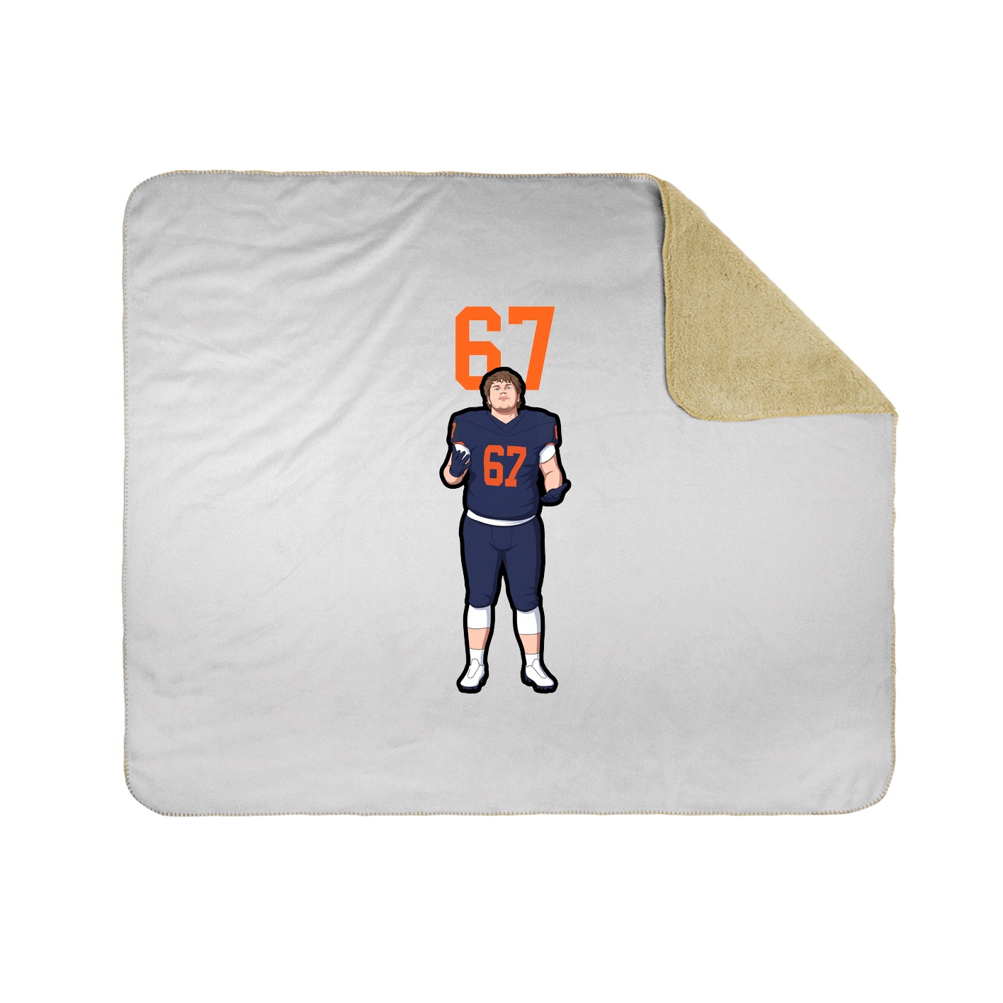 Throw Blanket — Number Top in White