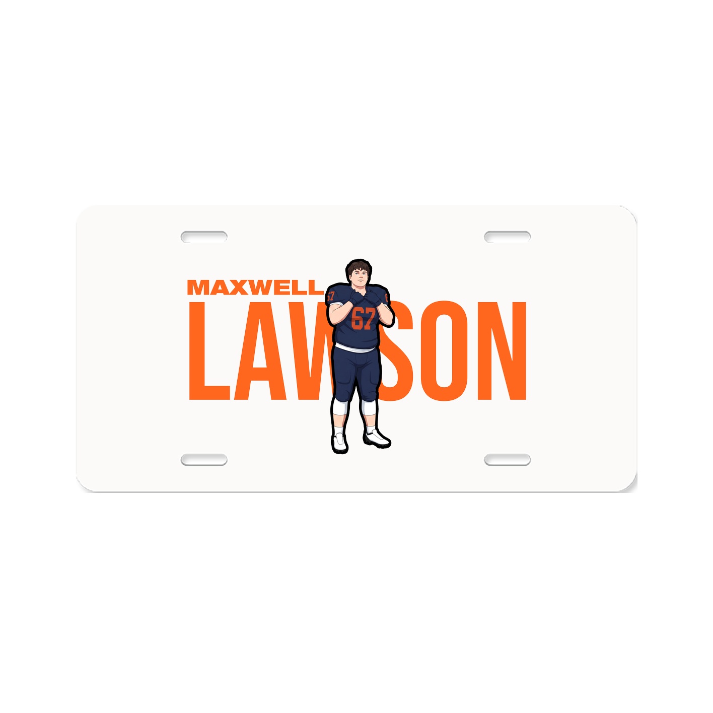 License Plate — Player Name in Classic