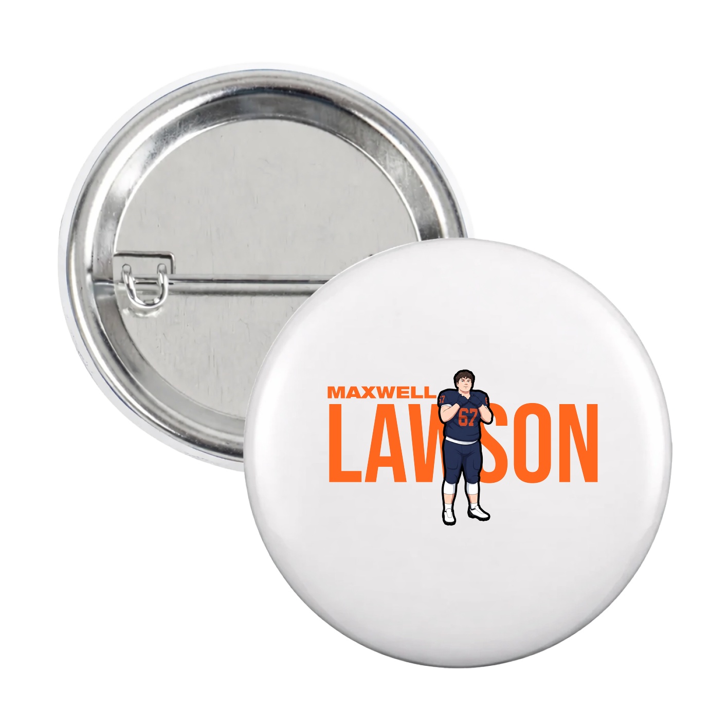 Game Day Button — Player Name in White