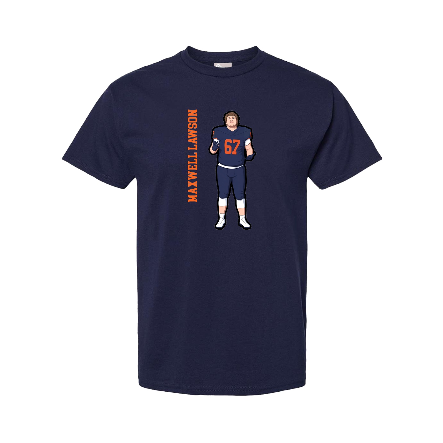 Tee — Name Vertical in Navy