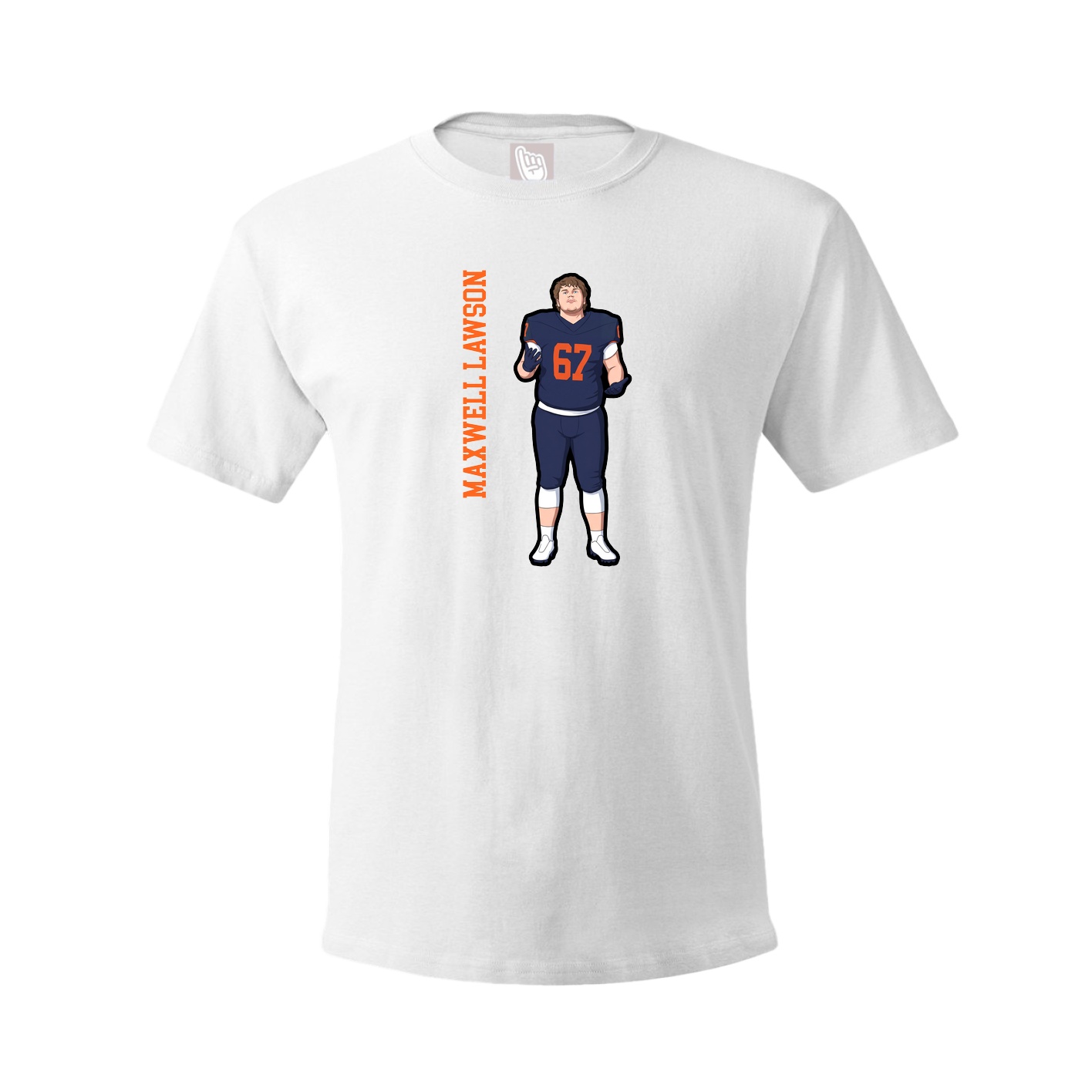 Youth Tee — Name Vertical in White