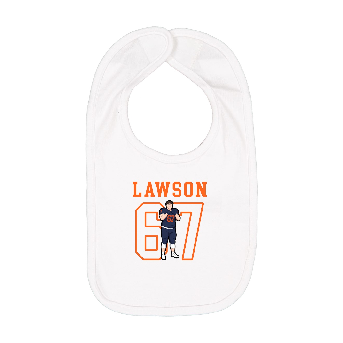 Infant Bib — Shirsey in White