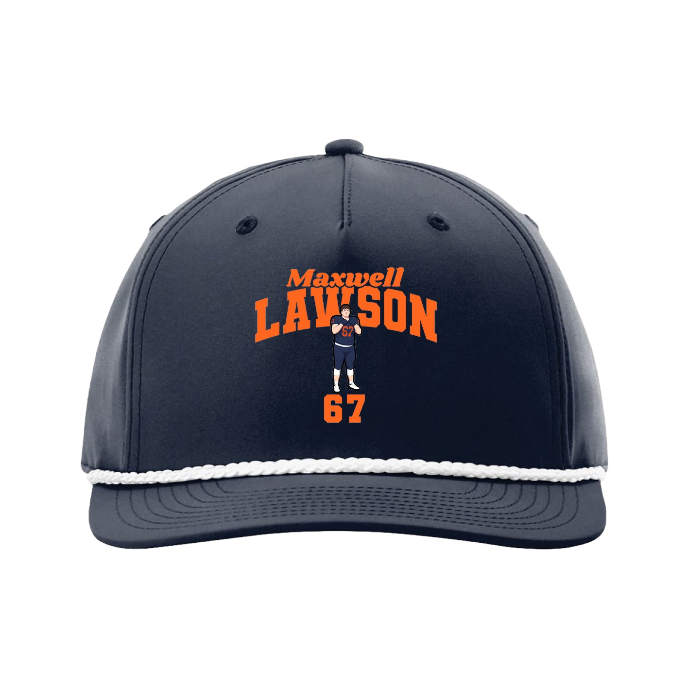 Five-Panel Classic Rope Cap — Signature Arch in Navy