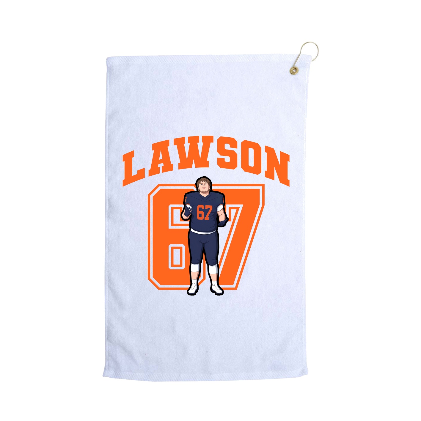 Golf Towel — Number in White