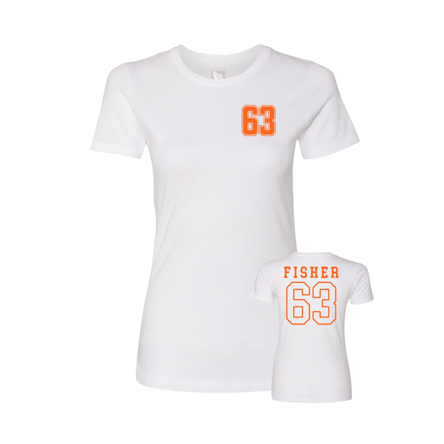 Womens Tee — Chest Back in White