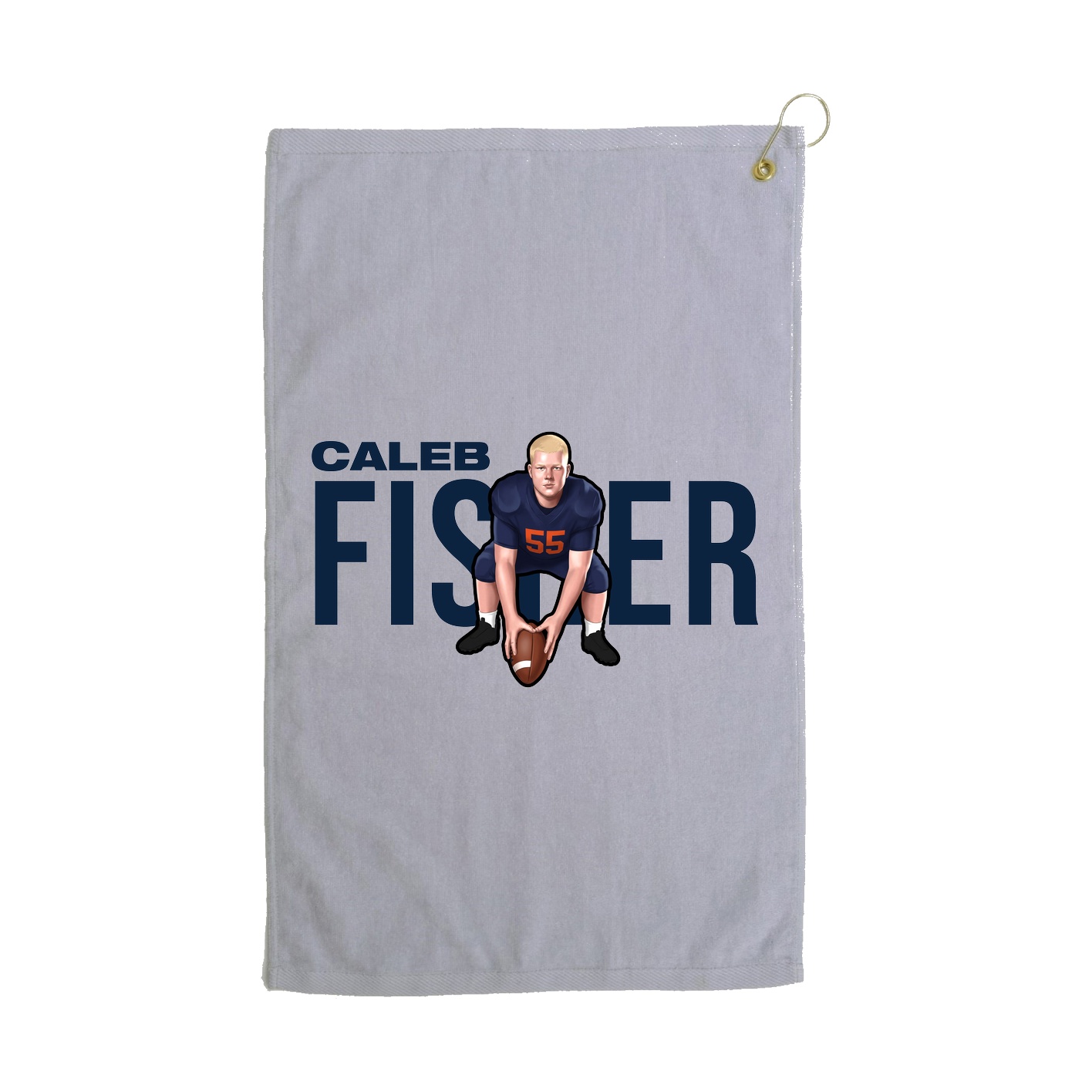 Golf Towel — Player Name in Grey