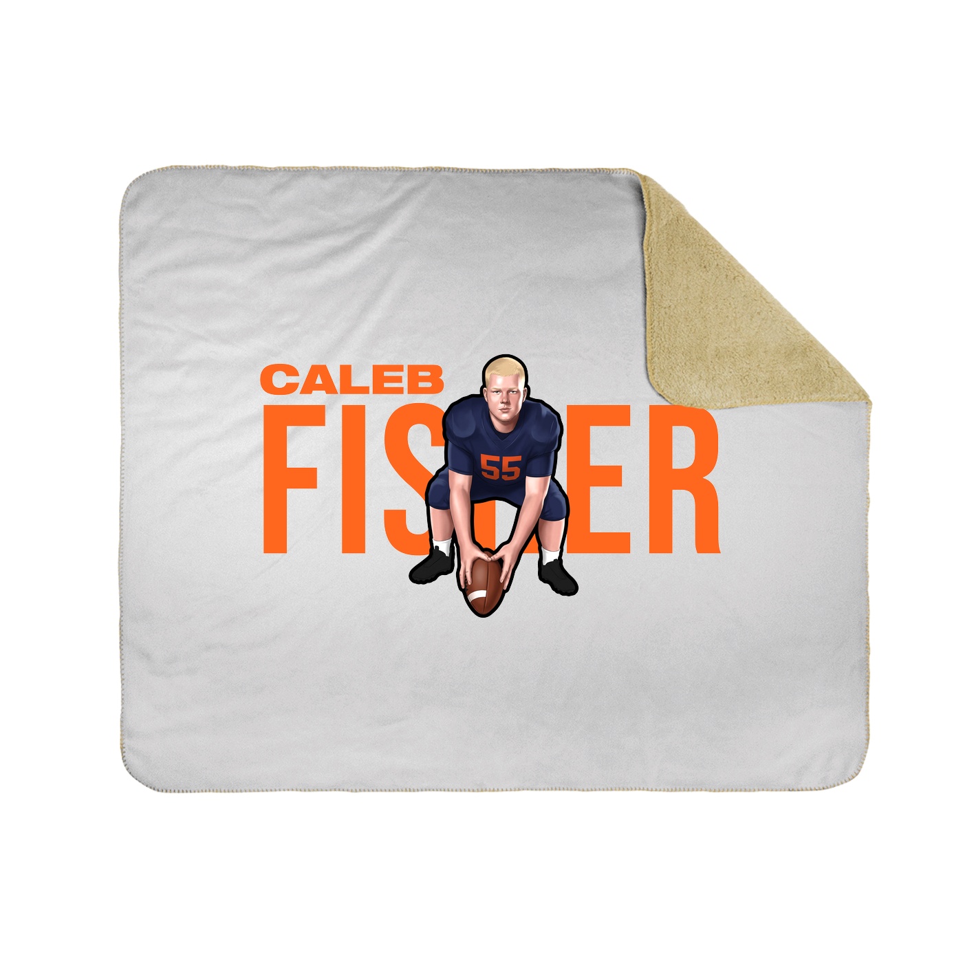 Throw Blanket — Player Name in White