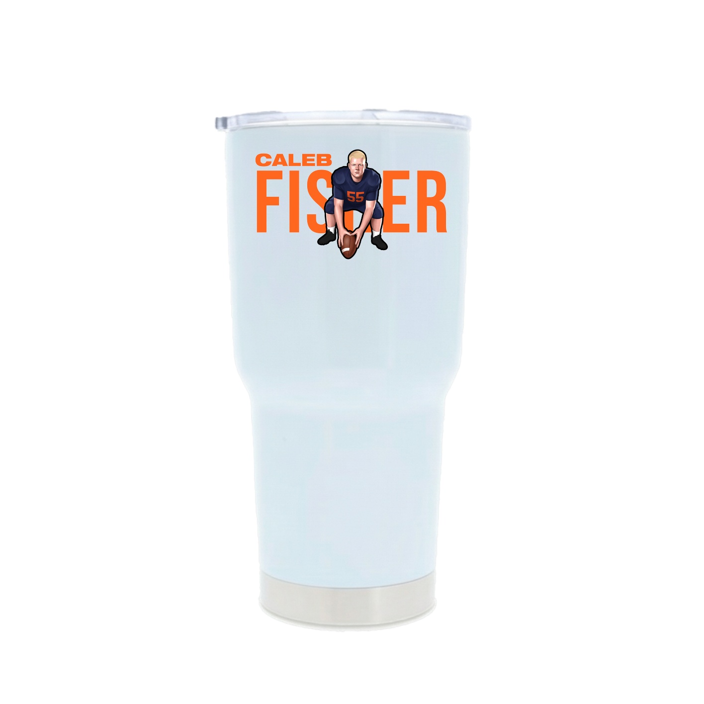 30oz Stainless Steel Tumbler — Player Name in White