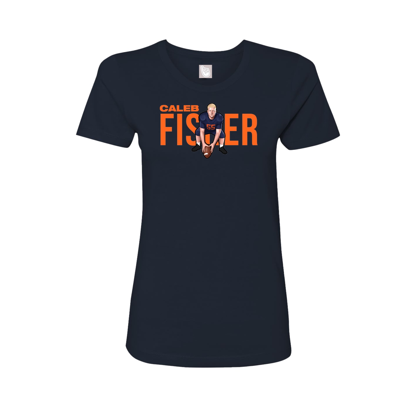 Fitted Women's Tee — Player Name in Navy