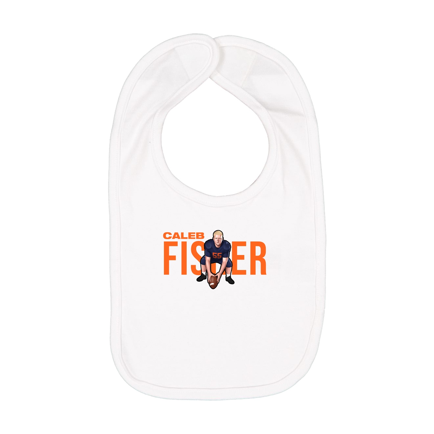 Infant Bib — Player Name in White