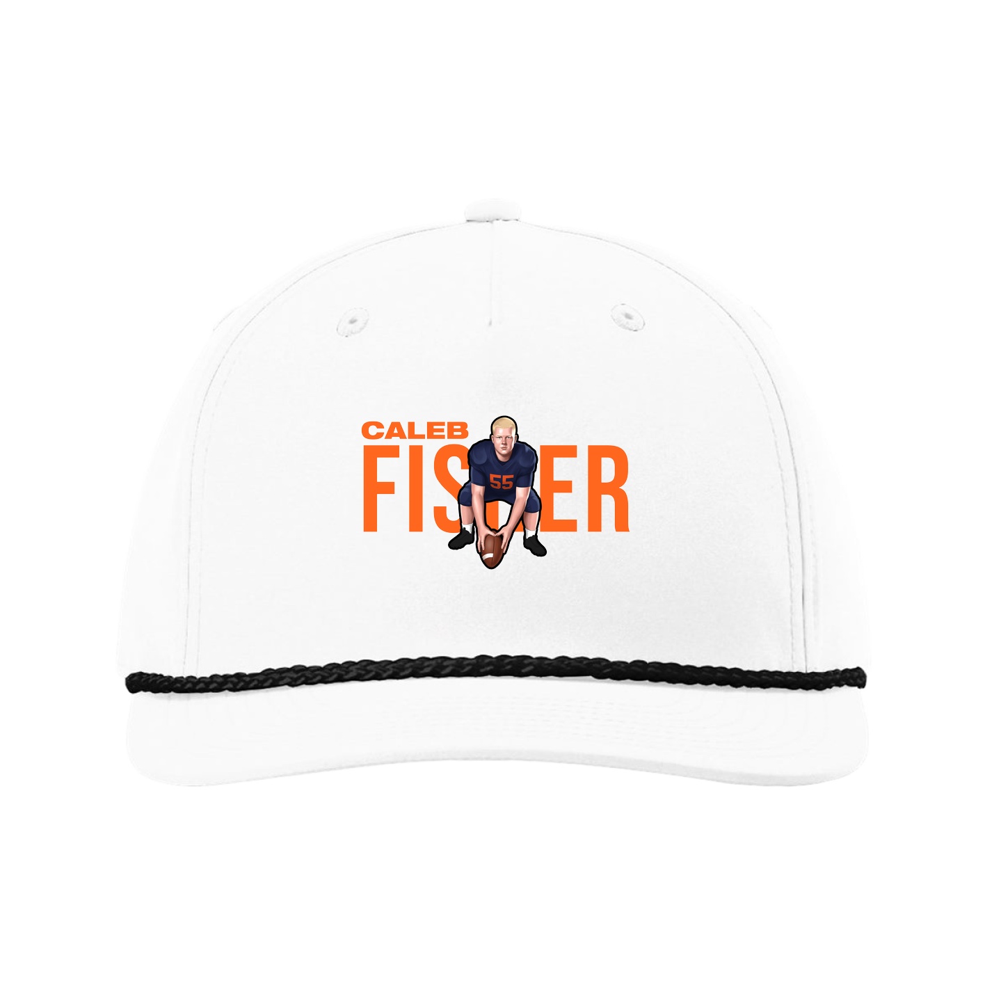 Five-Panel Classic Rope Cap — Player Name in White