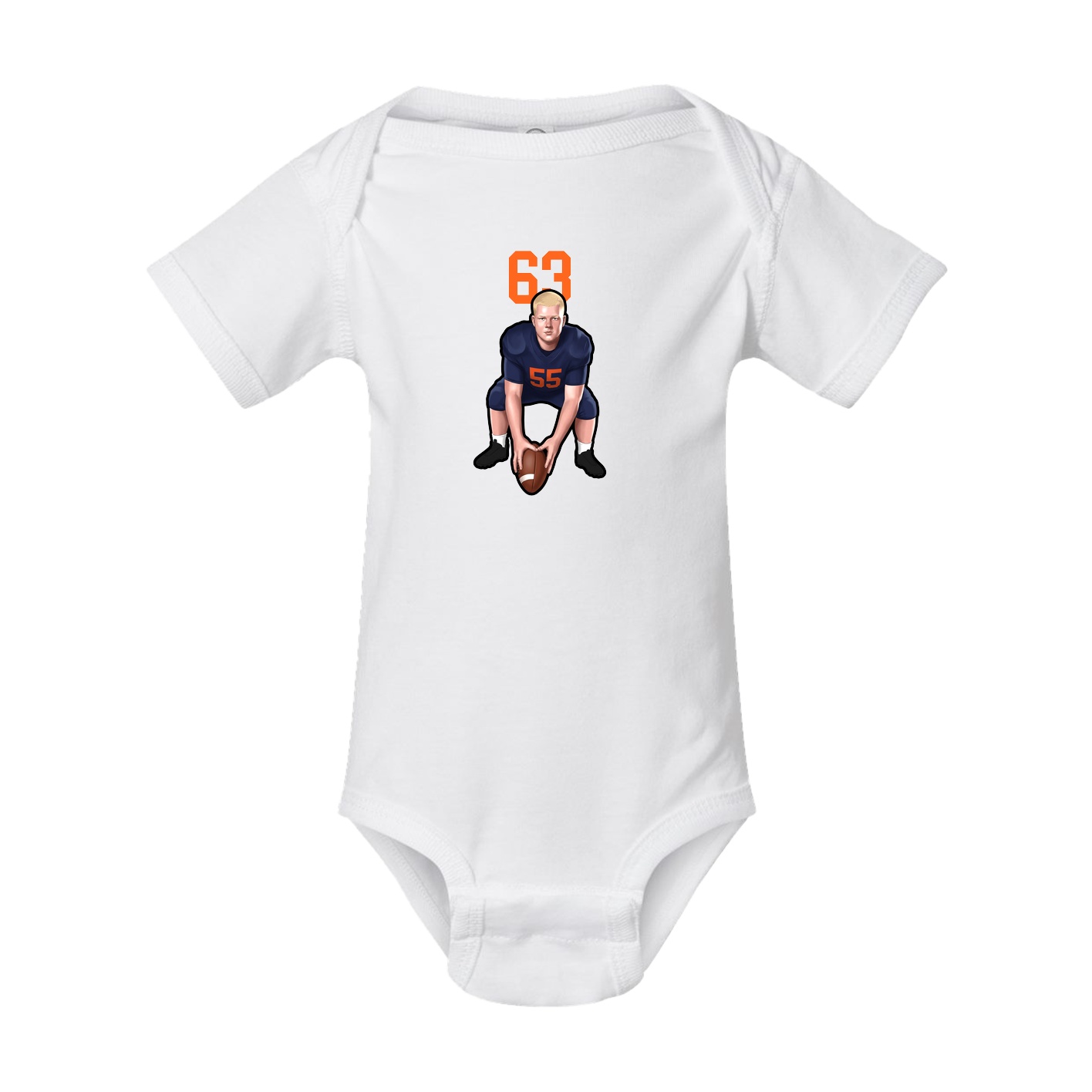 Baby Onesie — Number Top in White