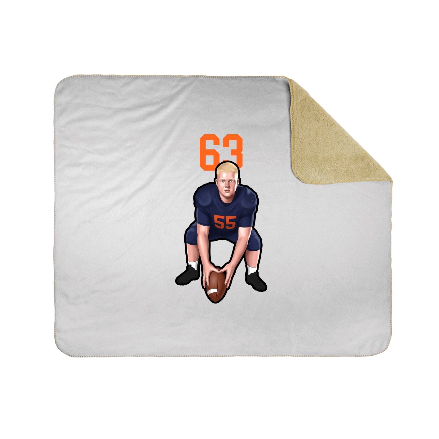 Throw Blanket — Number Top in White