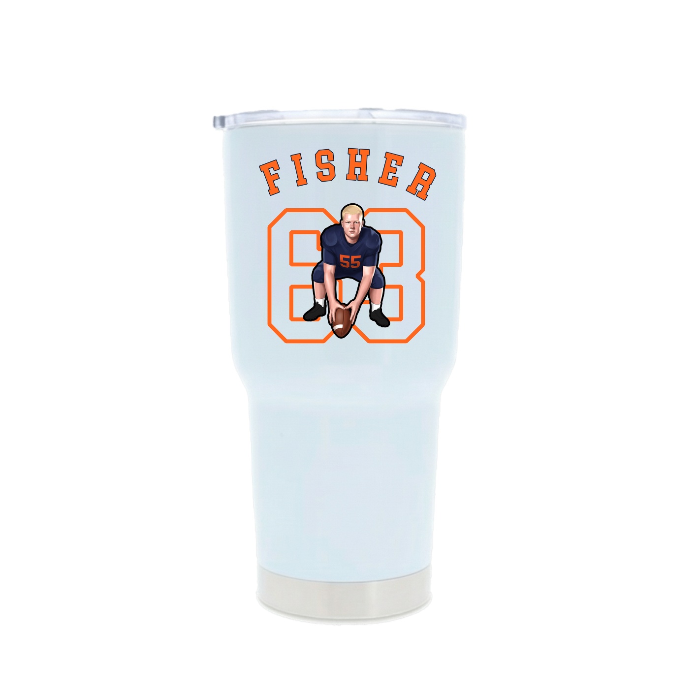 30oz Stainless Steel Tumbler — Shirsey Arch in White