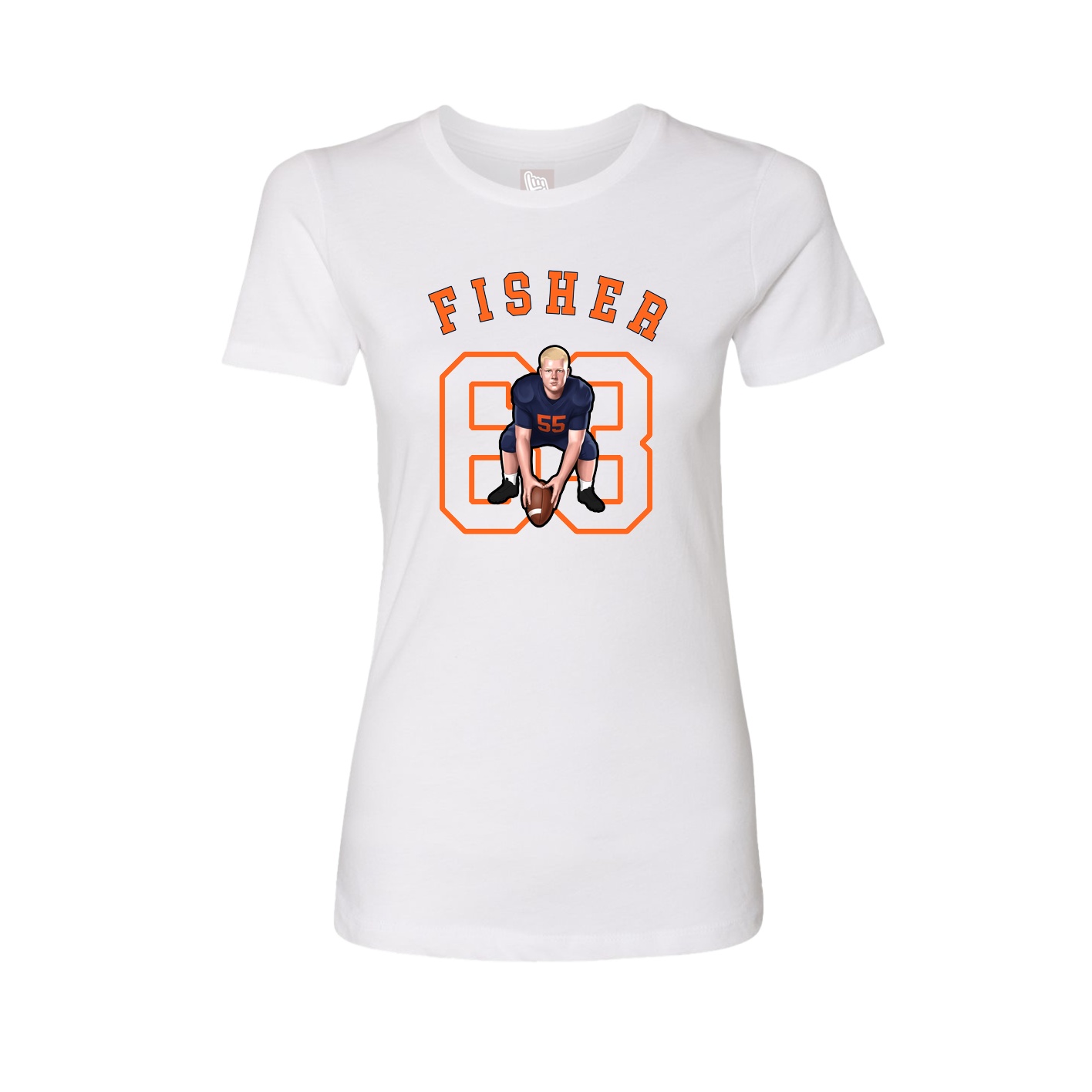 Fitted Women's Tee — Shirsey Arch in White