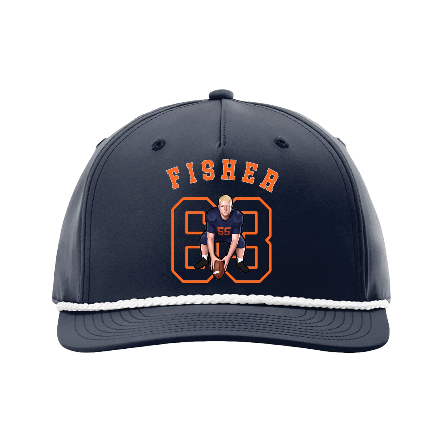 Five-Panel Classic Rope Cap — Shirsey Arch in Navy