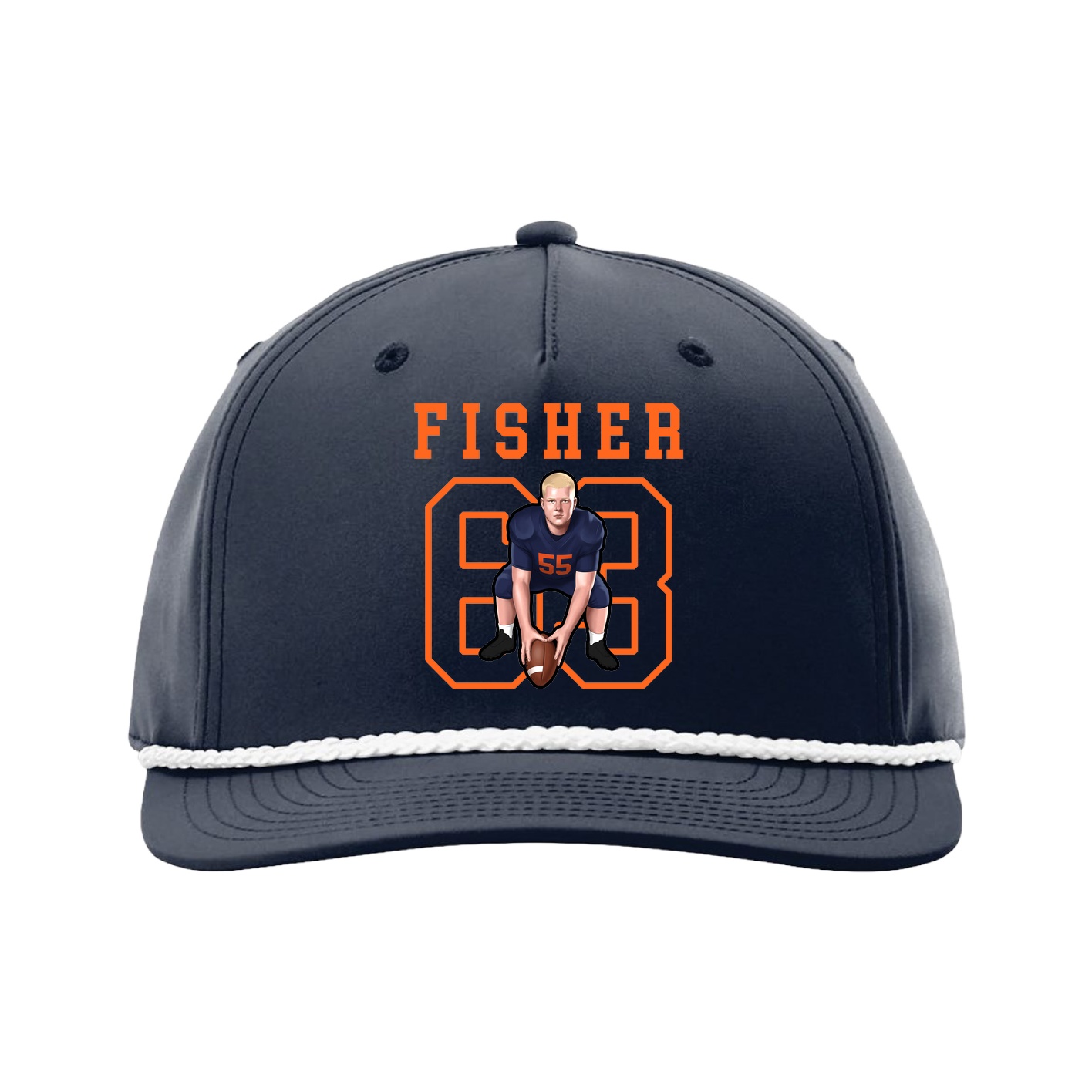 Five-Panel Classic Rope Cap — Shirsey in Navy