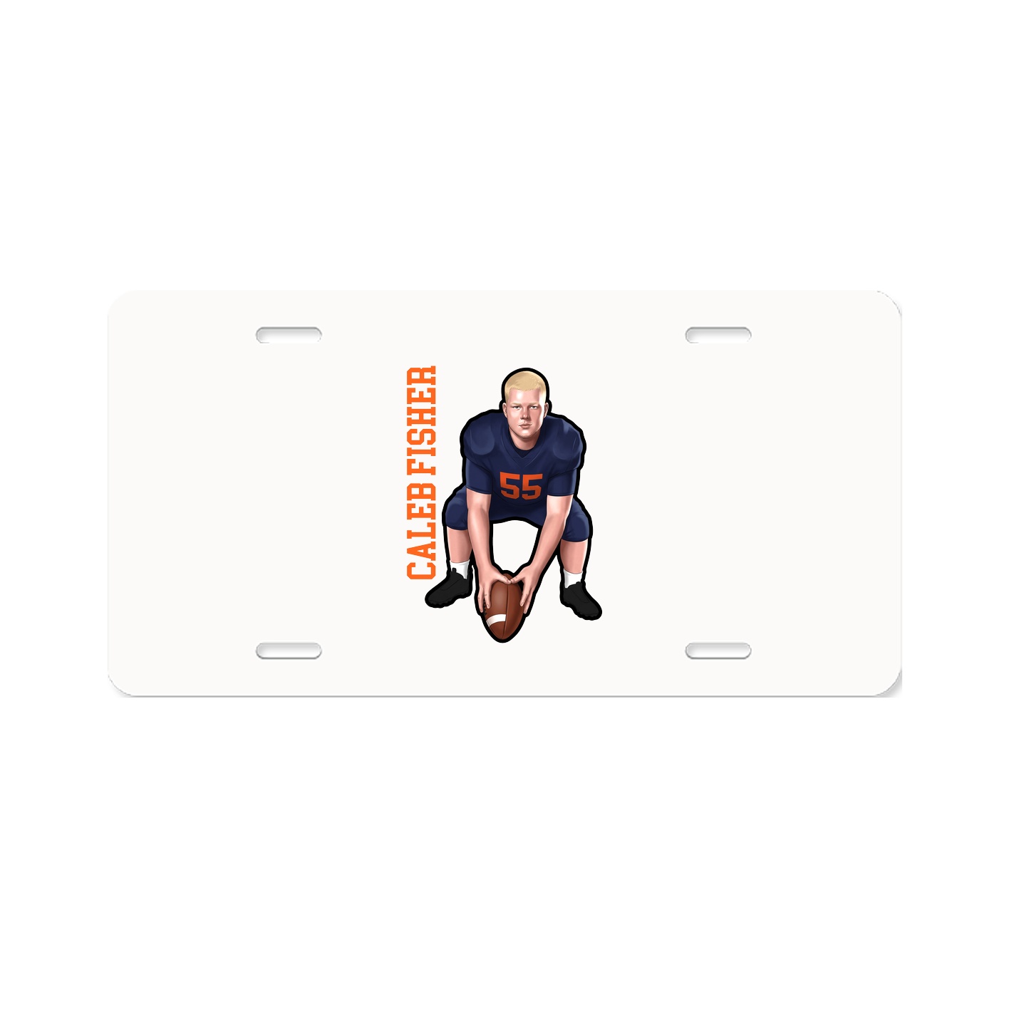 License Plate — Name Vertical in Classic