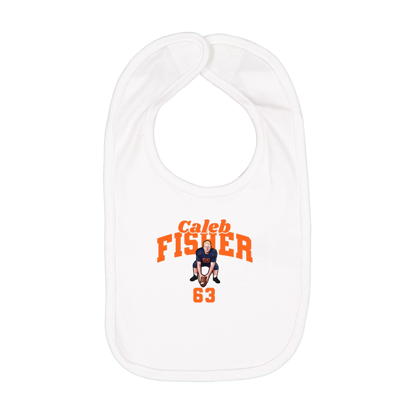 Infant Bib — Signature Arch in White