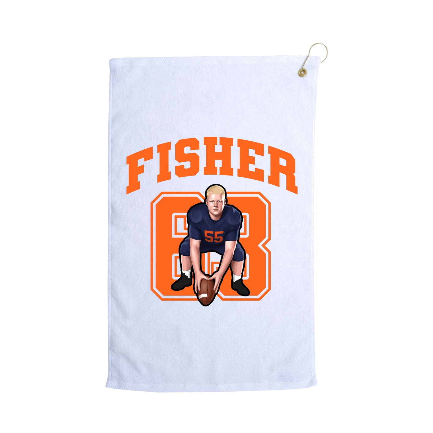 Golf Towel — Number in White
